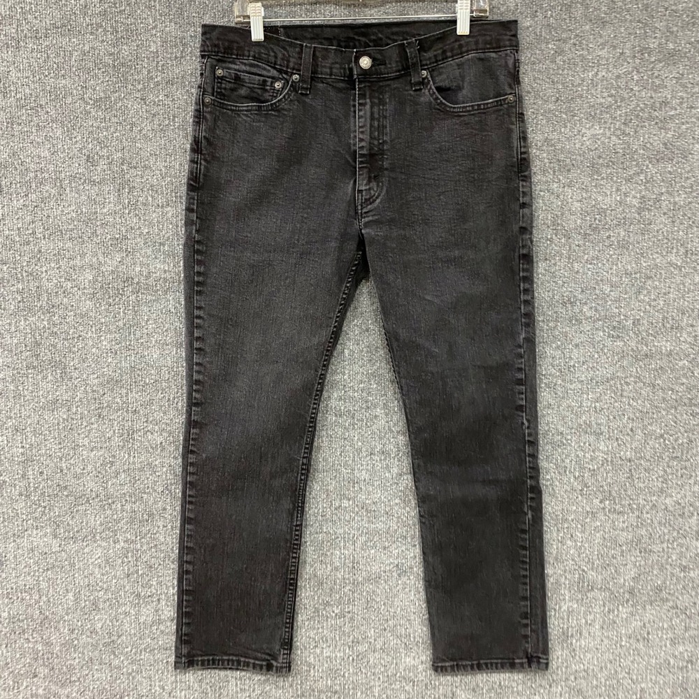 Levis 511 Slim Fit Jeans Mens 36x30 Washed Black Denim Pants 04511-5382